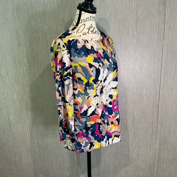Boden Multicolor Abstract Women's BlouseSize 4 - Picture 2 of 6